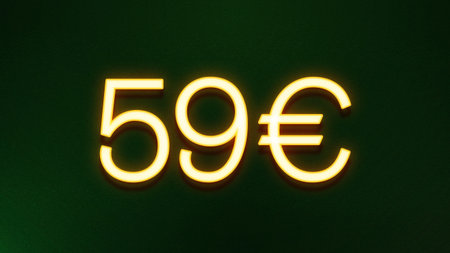 euro sign on dark green background. 3d rendering