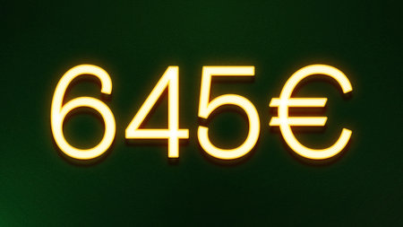 Neon sign in the form of the number sixty-five.