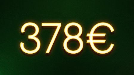 3D rendering of a neon sign with the number 37 on a green background