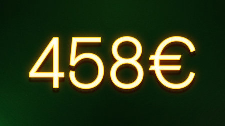 Neon number 45. Glowing yellow numbers on a dark green background.