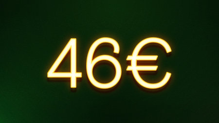 3D rendering of a neon sign with the word 40 euro.