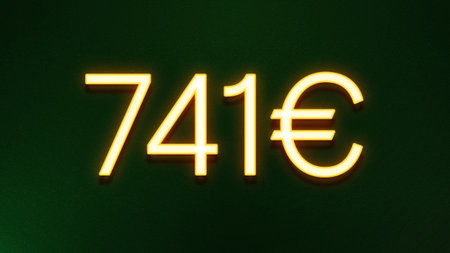24 hour neon sign on dark green background. 3d rendering.
