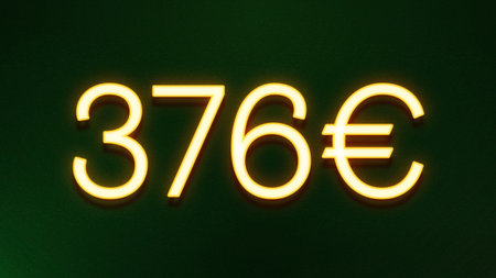 3d rendering of a glowing yellow 3d number on a green background