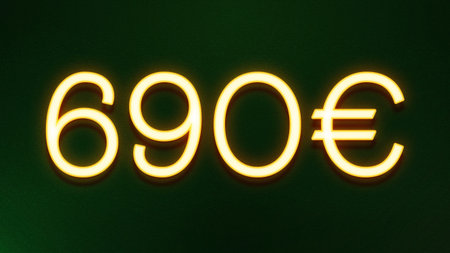 60 euro neon sign on a dark green background. 3d rendering