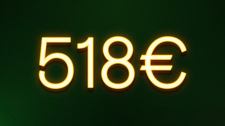 Neon sign in the form of the number fifty-eight.