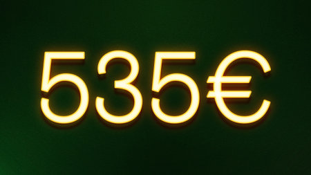 Neon sign 50 euro on dark green background. Vector illustration.