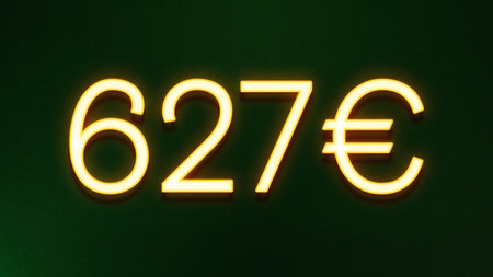 Illustration of a neon sign for the european currency.