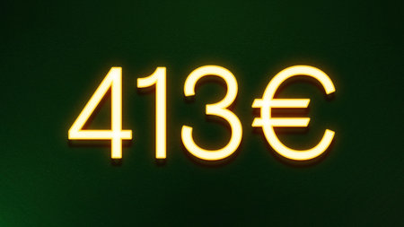 Neon sign with the numbers forty three on a dark background.