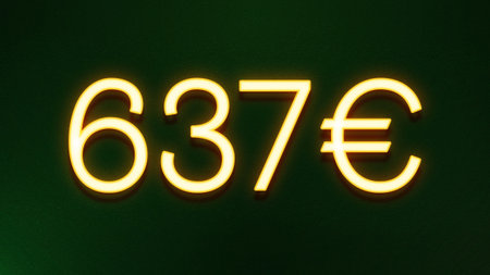 3D rendering of a neon sign with the word 66 euro.
