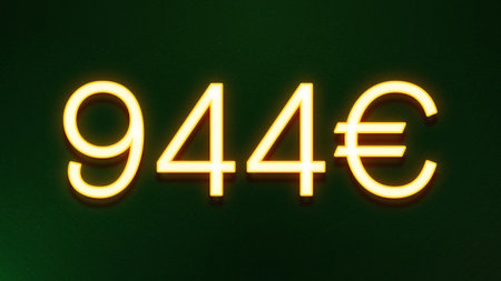 Illustration of the number ninety four in neon light on a dark background