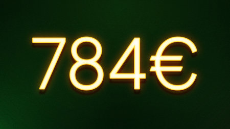 Yellow neon sign 70 percent on a green background. 3d renderingの写真素材