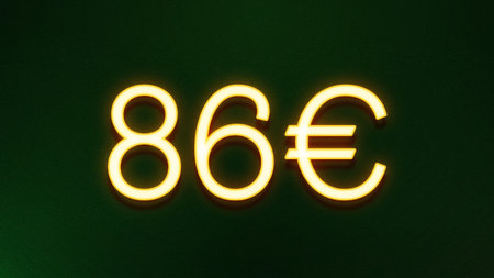 Illustration of a glowing euro sign on a dark green background.