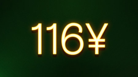 Number 16 in neon light on a green background. 3d rendering