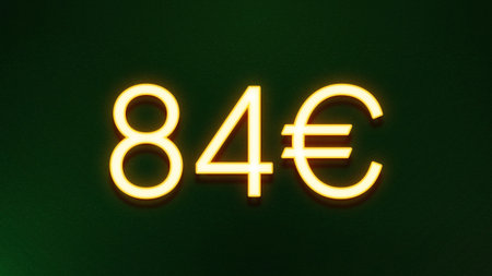 Illustration of a neon sign with the number eighty-four.
