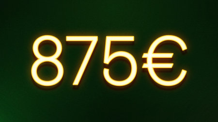 Yellow neon number 85 on a dark green background. 3d rendering