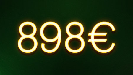 80 euro sign in neon light on dark background, 3d rendering