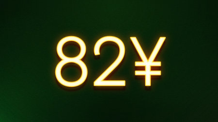 Illustration of a neon sign with the numbers eighty two on a dark background