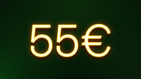 euro sign on dark background. 3D rendering.