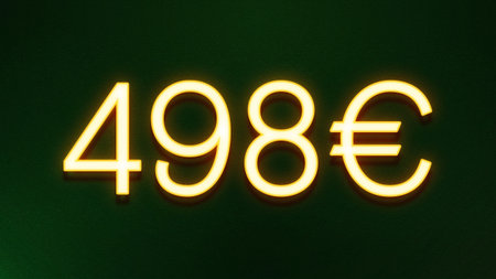 Illustration of a yellow neon sign with the word 40 euro.
