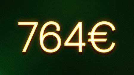 75 euro sign on a dark green background. 3d rendering.
