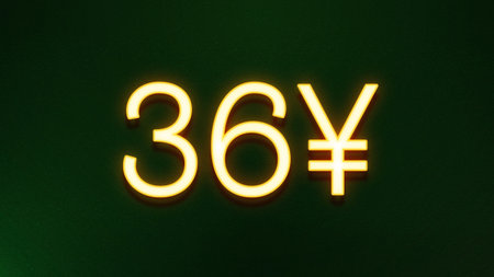 3d rendering of a neon sign in the shape of the number 36