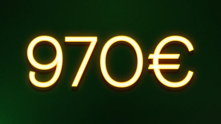Illustration of a neon light with the number ninety-seven on a dark backgroundの写真素材