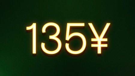 Neon light numbers 13 to 15. Green background. 3d rendering