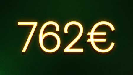Illustration of a neon sign with the word 72 euro on a dark background