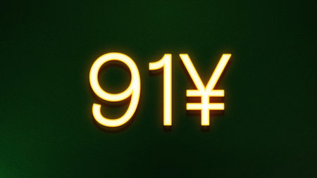 3D rendering of a neon sign in the form of a number 99