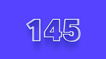 1545 white 3d numbers on a blue background, vector illustration