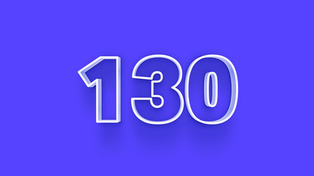 1030 white numbers 3d effect on blue background. 3d rendering