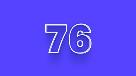 75 Years Anniversary Celebration Blue Number Vector Template Design Illustration - Vector