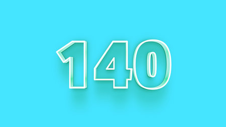 1040 white 3d text on blue background with shadow 3d rendering
