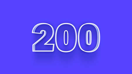 20000 white 3d text on blue background - 3d renderingの写真素材