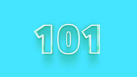 10 1 3d number neon light effect blue background. Vector illustration.