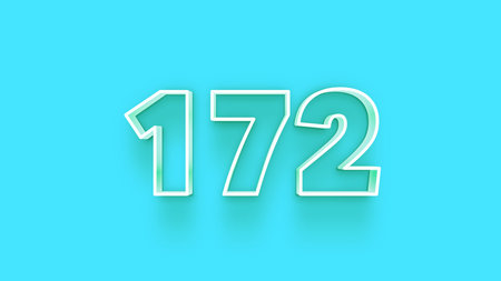 12 12 number 3d realistic shadow effect light blue background. Vector illustration