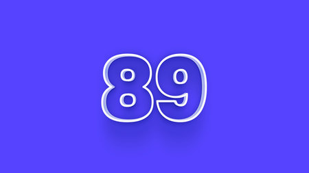 80 Years Anniversary Celebration White Number 3D Render Illustration Design.