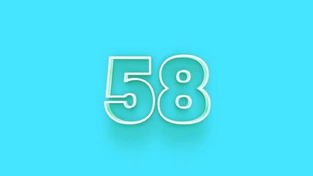 85 Years Anniversary Celebration White Number 3d Render Illustration on Blue Background