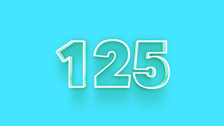 12 25 white 3d text on blue background, 12 25 white 3d rendering