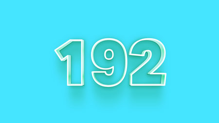 12 12 white 3d text on a blue background, vector illustration