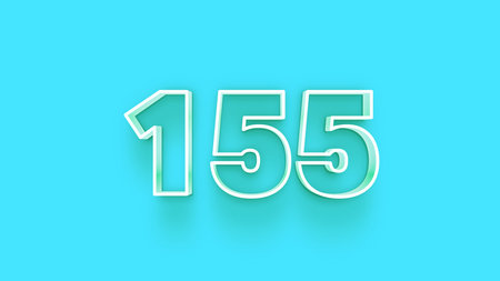 1565 white 3d text on blue background. Vector illustration.