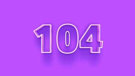 1040 white numbers on a purple background. 1040 white numbers. 3D illustration, 3D rendering.