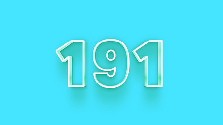 19th Years Anniversary Celebration Blue Background 3D Render Illustration Design