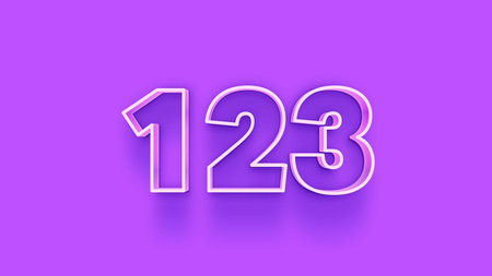 1212 white numbers on purple background 3d-illustration.