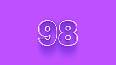 99 Years Anniversary Celebration Blue Number 3D Render Illustration Design.