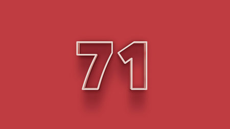 70 Years Anniversary Celebration Red Color Text Vector Template Design Illustration Background