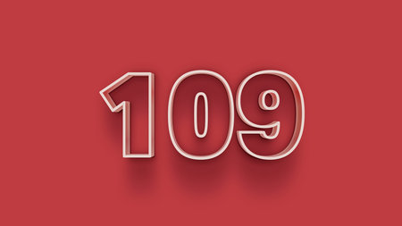 1099 number 3d effect red background. Vector illustration EPS10の写真素材