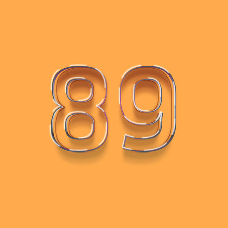 80 Years Anniversary Celebration Number Vector Template Design Illustration Pink Orange Background