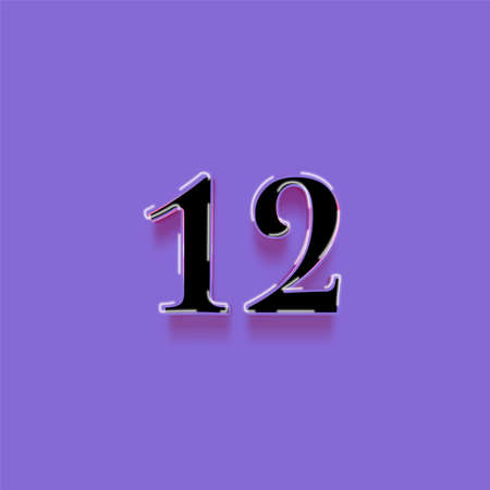 12 number on purple background. Vector design template elements for your application or corporate identity.の写真素材