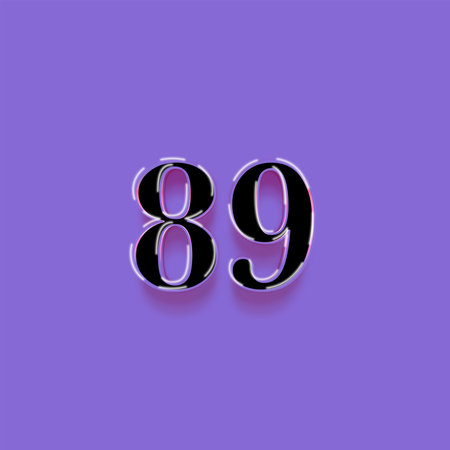 80 Years Anniversary Celebration Blue Number Vector Template Design Illustration on Purple...